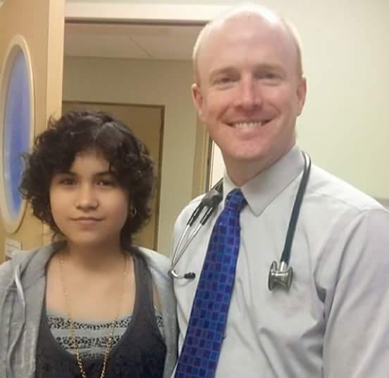 Briana with Her Oncologist, Dr. Ted Laetsch