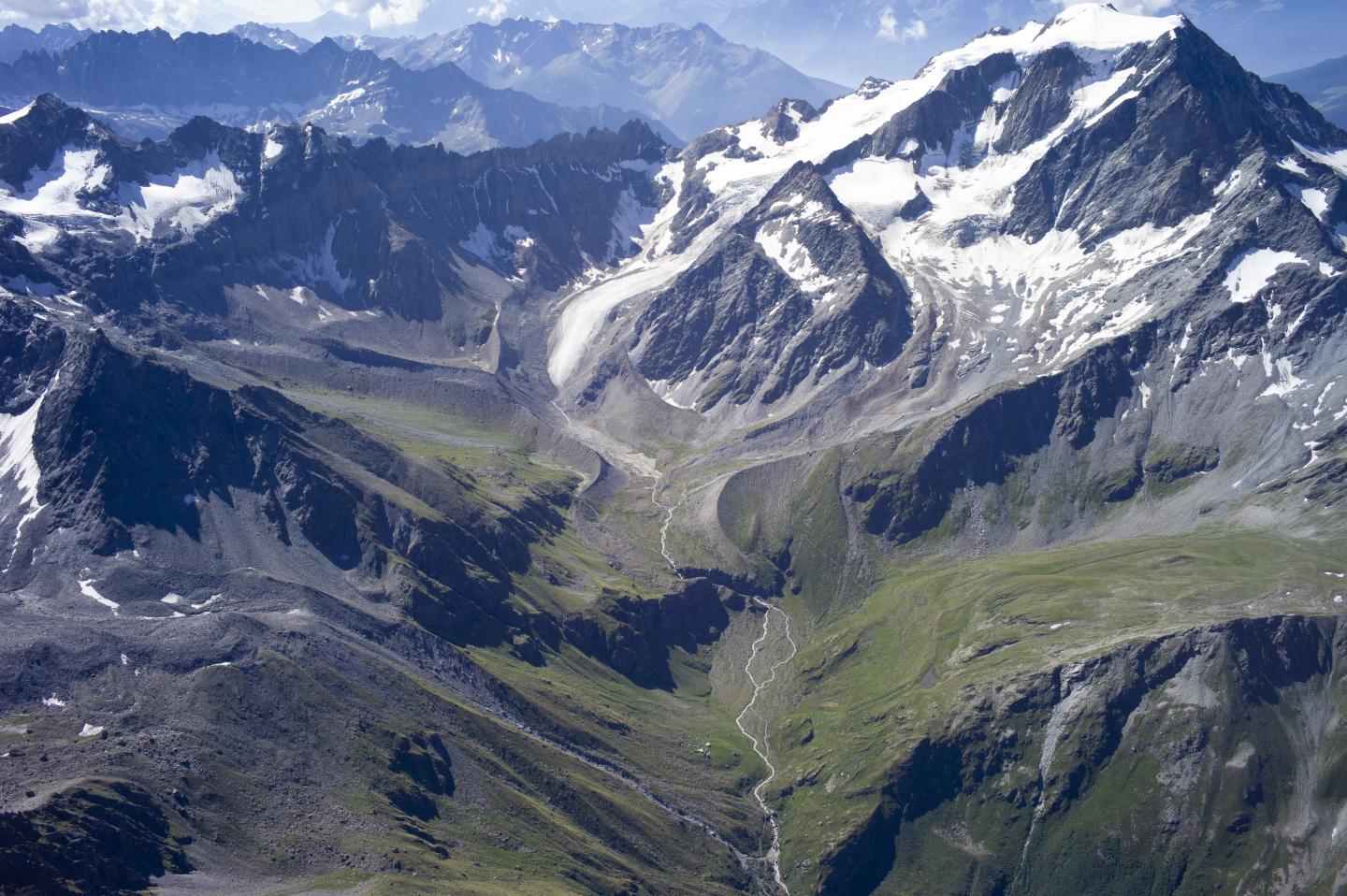 Alpine Stream in Canton Valais, in Switzerland