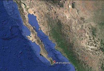 Gulf of California, Mexico Map