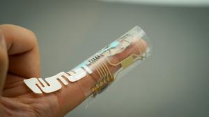 Sweat-powered finger wrap sensors