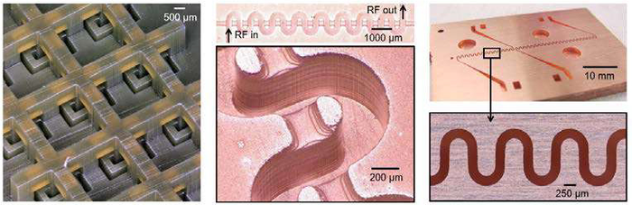 Printed 3D structures in UV-hardened plastic materials