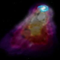 Artist's Impression of the Gas Cloud and Galaxy