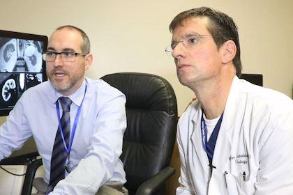 Study co-authors Drs. Ivan Pedrosa and Jeffrey Cadeddu, UT Southwestern Medical Center