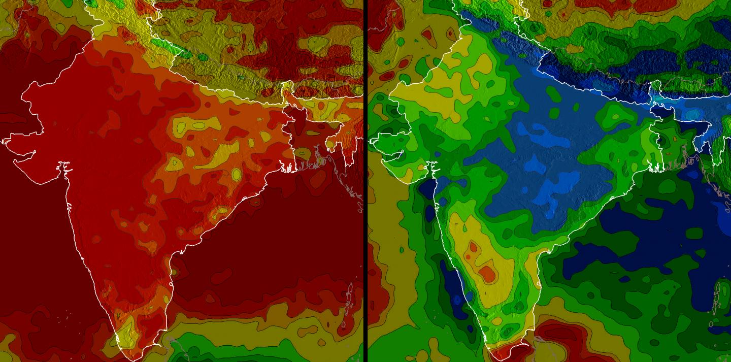 Precipitation in India Varies Significantly from Season to Season