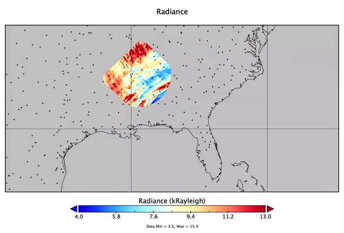 AWE observations of gravity waves from Hurricane Helene