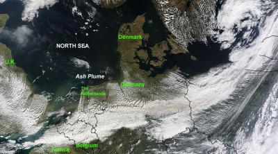 NASA Satellite Image of Volcanic Plume