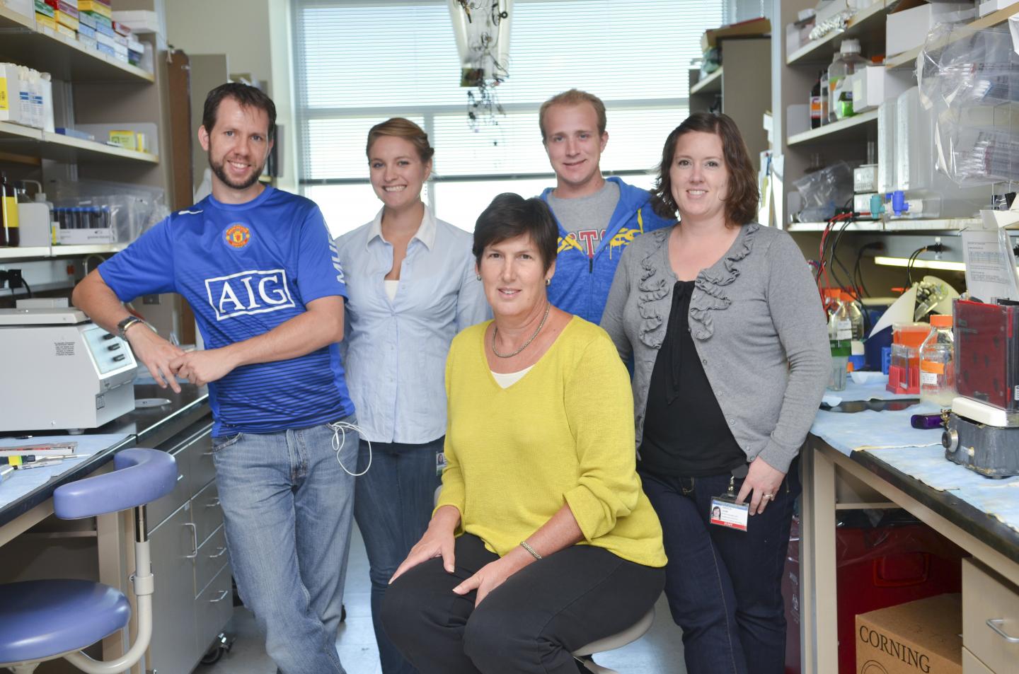 Mary Reyland with Lab Members