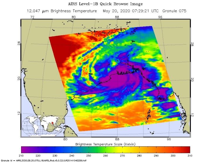 AIRS image of Amphan