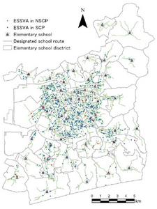 Geo-informatized data for school commuting routes and locations of elementary school student-vehicle accidents (ESSVA)