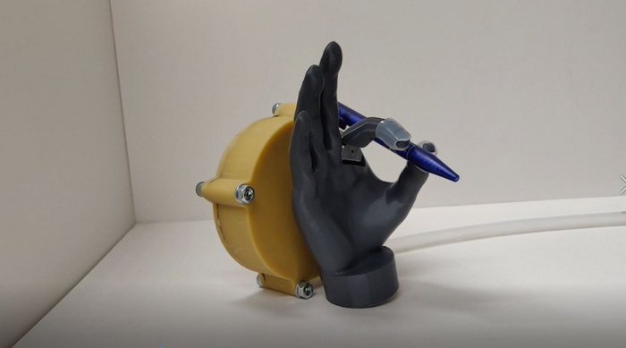 Air-powered prosthetic hand