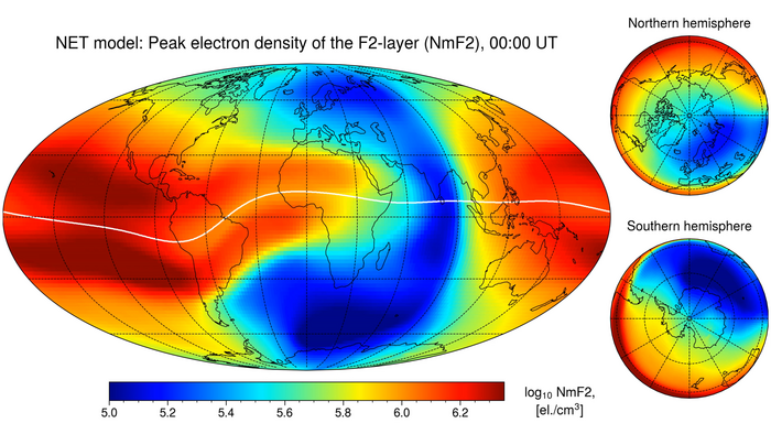 Model of the Ionosphere [IMAGE] | EurekAlert! Science News Releases