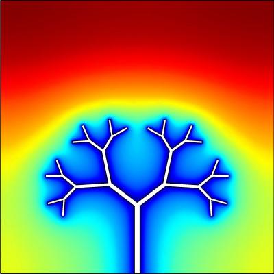 Tree-Shaped Heat Invasion, for Energy Storage