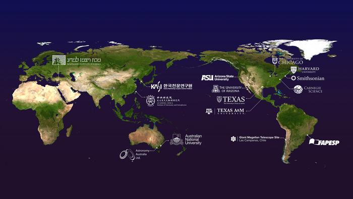 Giant Magellan Telescope Founders Map