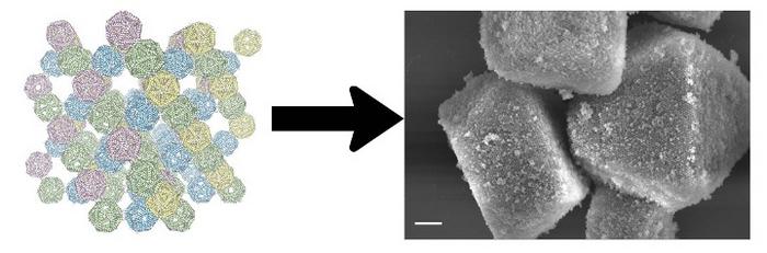 Molecular self-assembly: the creation of a pyrochlore crystal