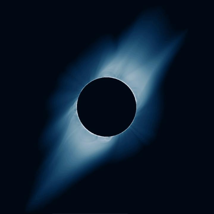 Comparison of Predicted Appearance of Corona with Photo of Actual Eclipse (Animation)