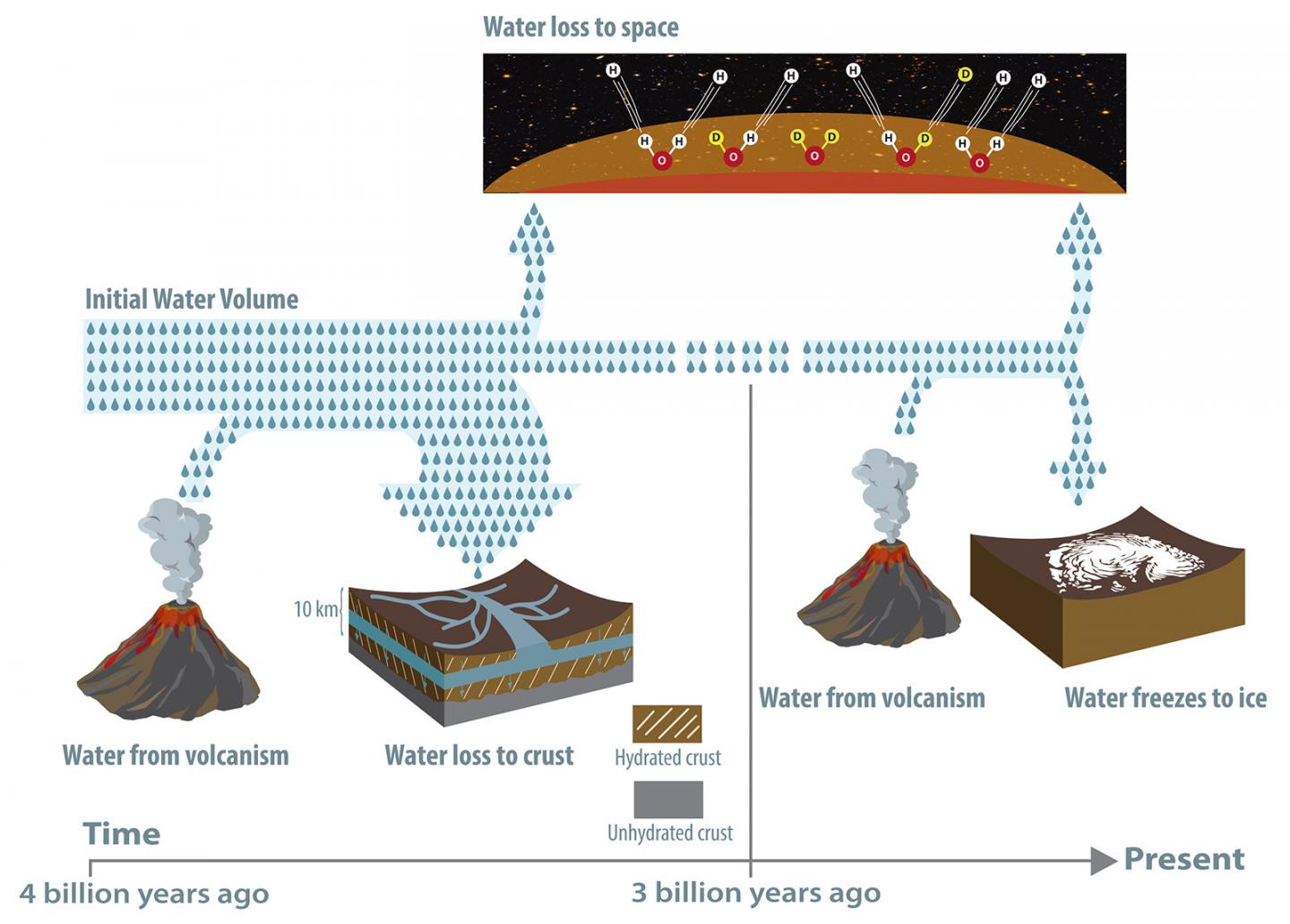 Fate of Water on Mars