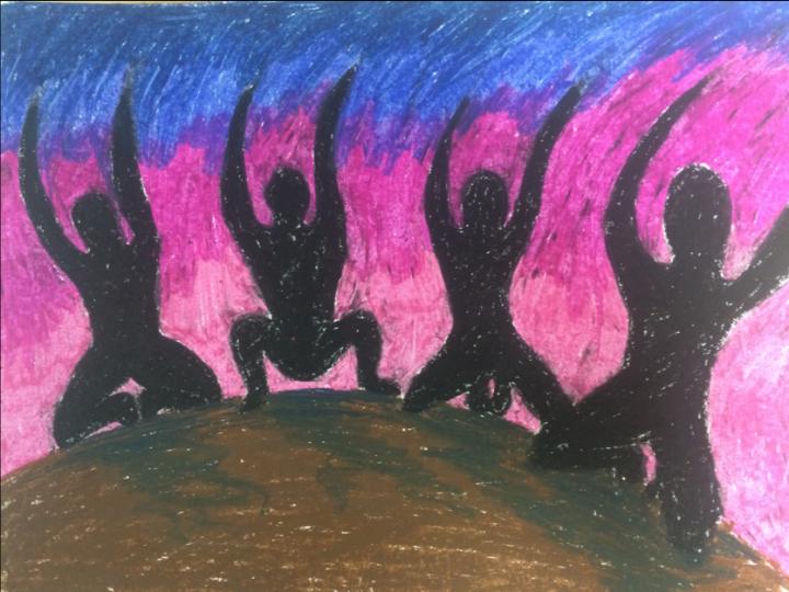 Sketch Drawn by Study Participant of Visuals during Their Experience