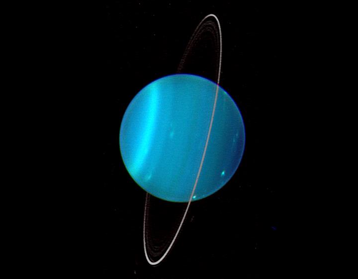 Orientation of Uranus' Rings