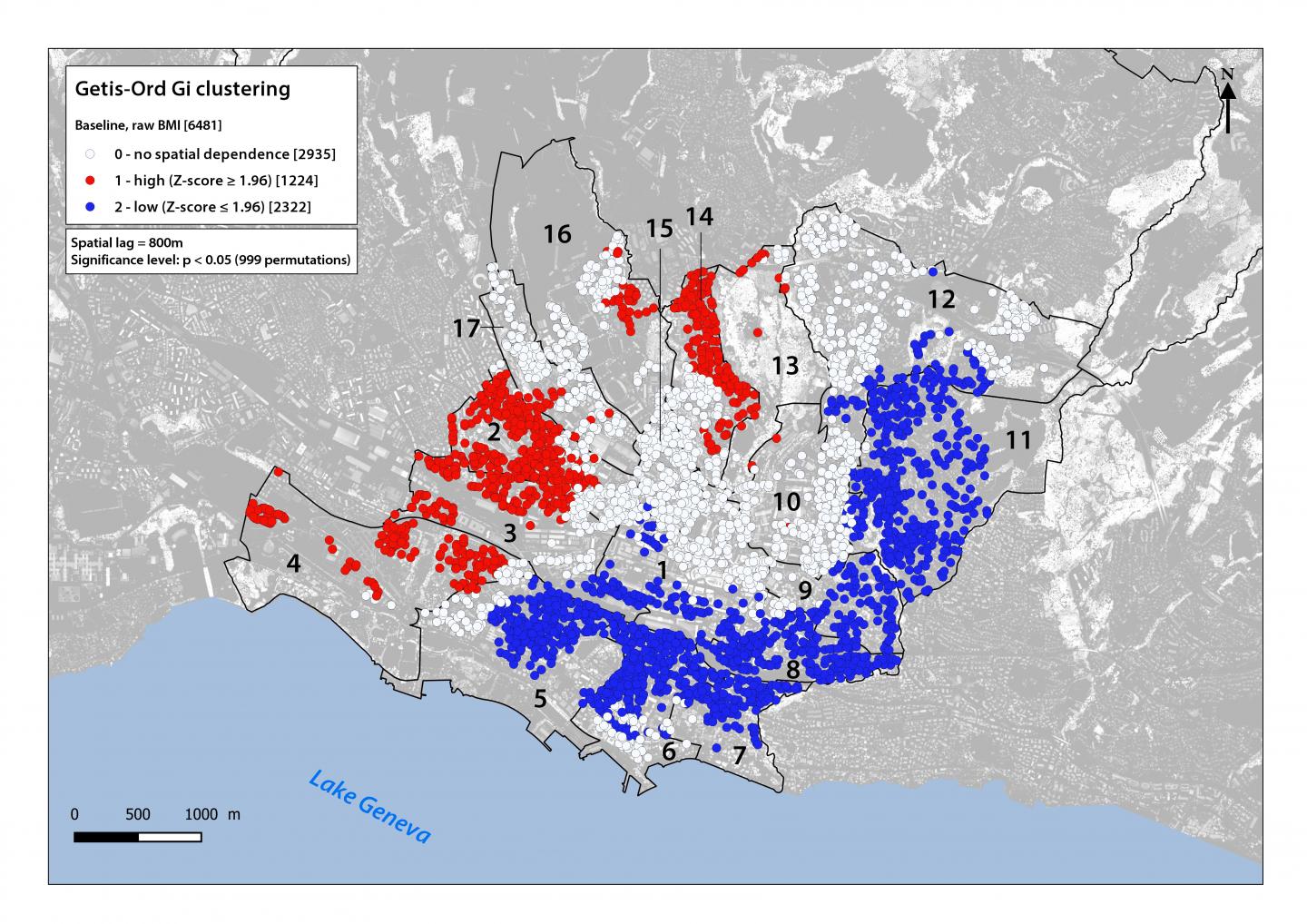 City of Lausanne: How BMI is Distributed