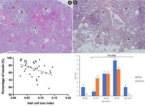 Trends in pancreatic islet cell loss.