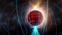 Artist's Conception Of Magnetic Red Dwarf Star