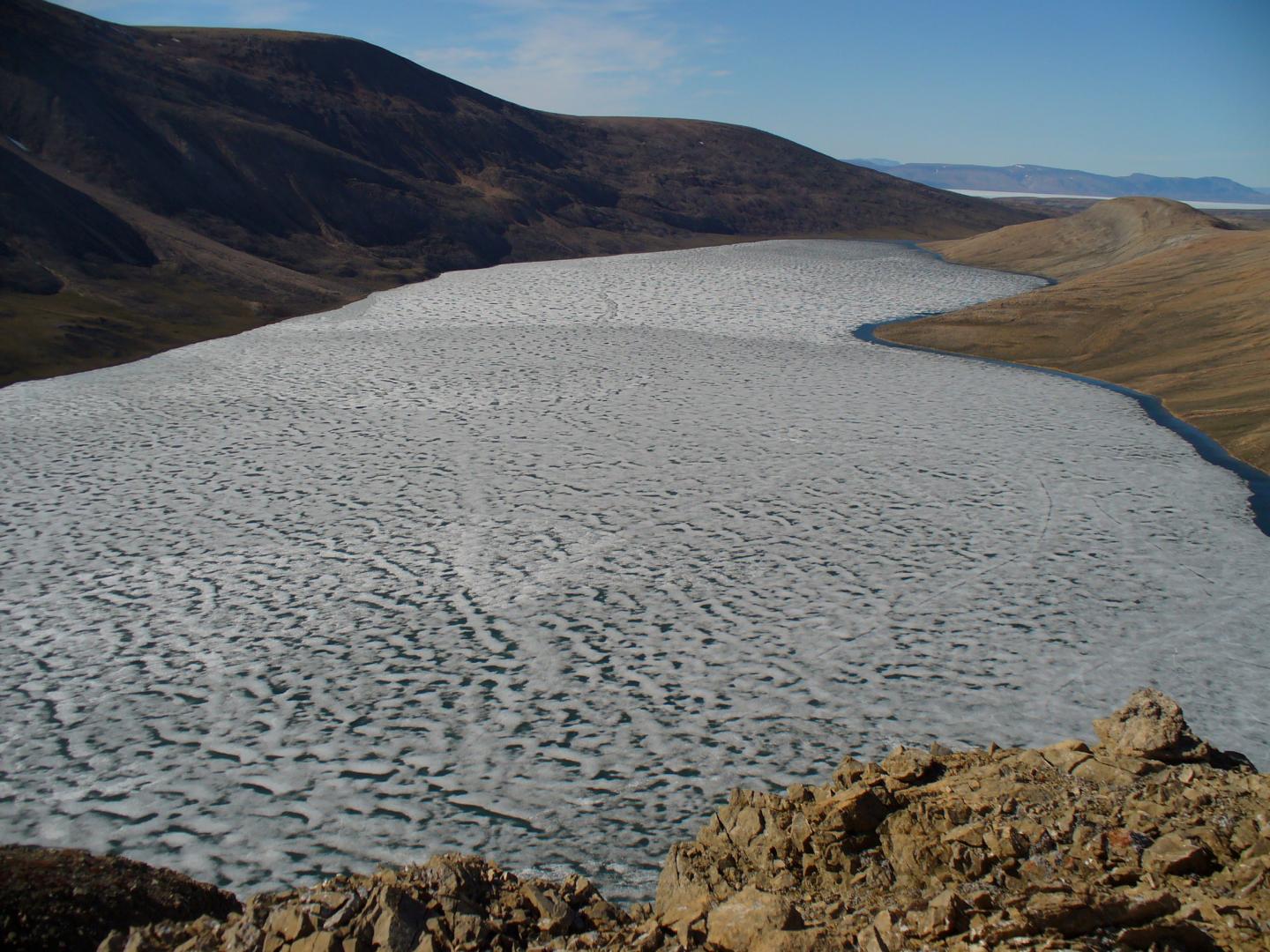 South Sawtooth Lake on Ellesmere Island, Canada.