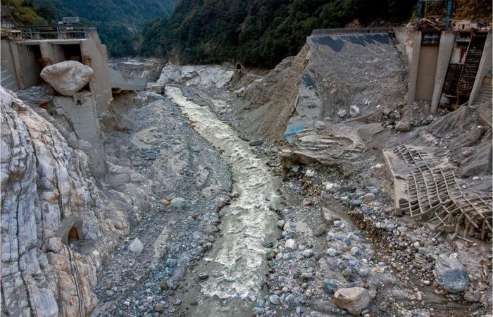 Concrete dam of the Teesta III hydropower plant