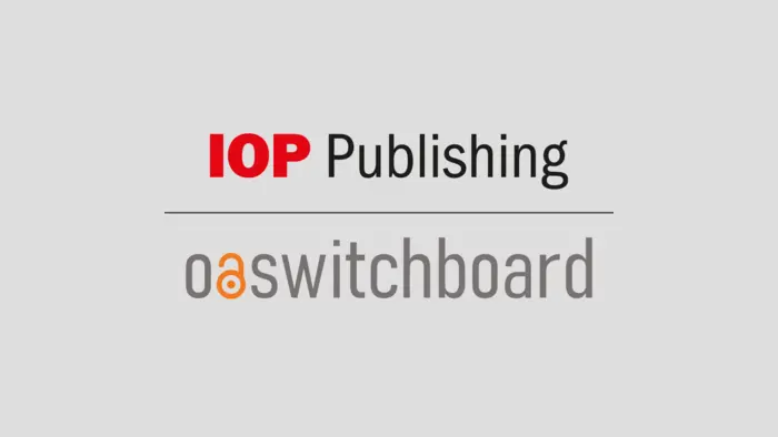 IOP Publishing joins OA Switchboard to stream | EurekAlert!