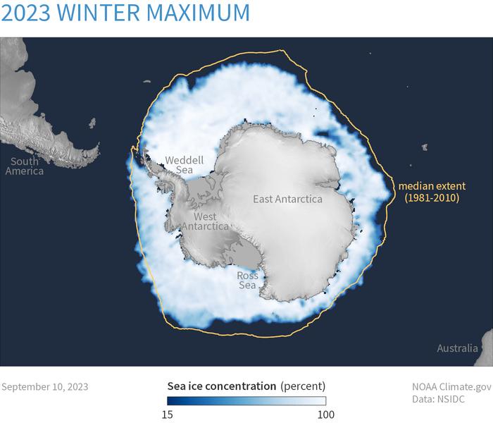 Winter 2023 Antarctic Sea Ice