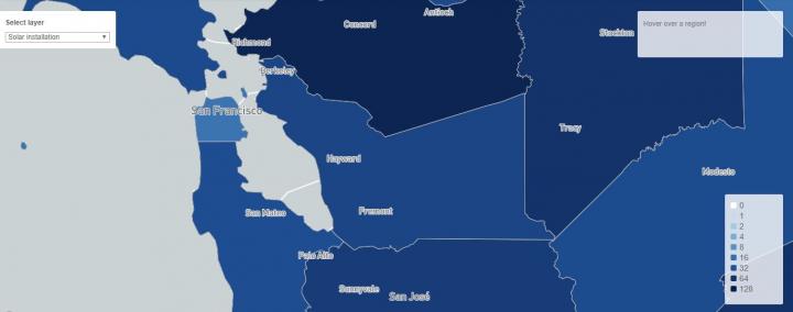 DeepSolar Map of San Francisco
