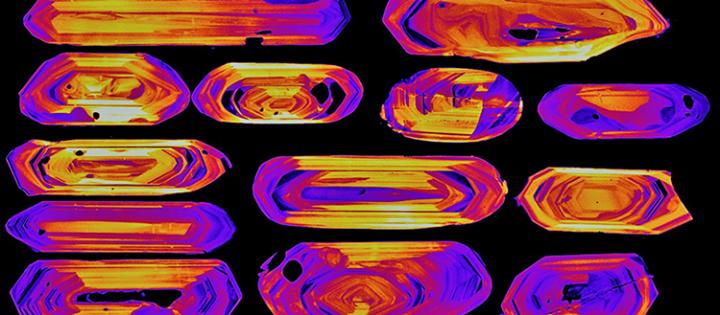 Cathodoluminescence image of Zircon