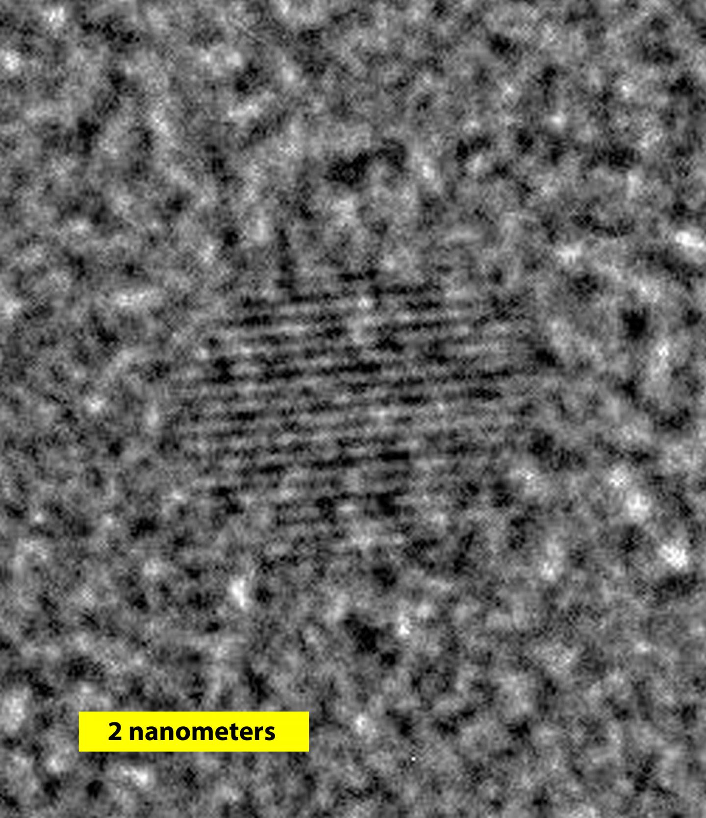 Silicon Nanocrystal TEM Photograph