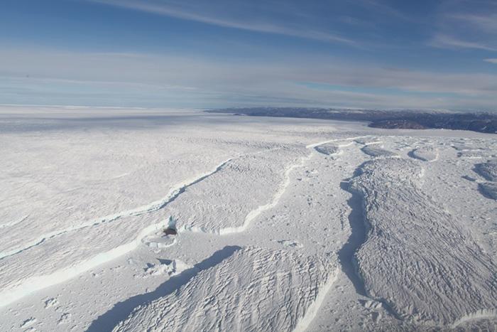 Greenland's ice shelves have lost more than a third of their volume