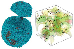 Image of palladium particle with representation