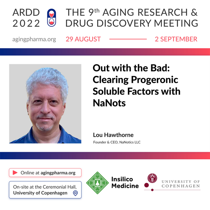 Lou Hawthorne to present at the 9th Aging Research & Drug Discovery Meeting 2022