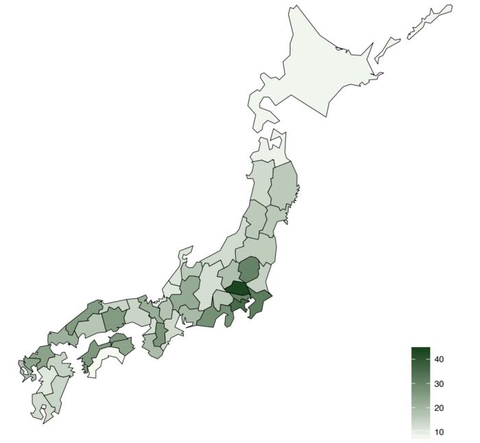 Geographical variation in preschool enrollment