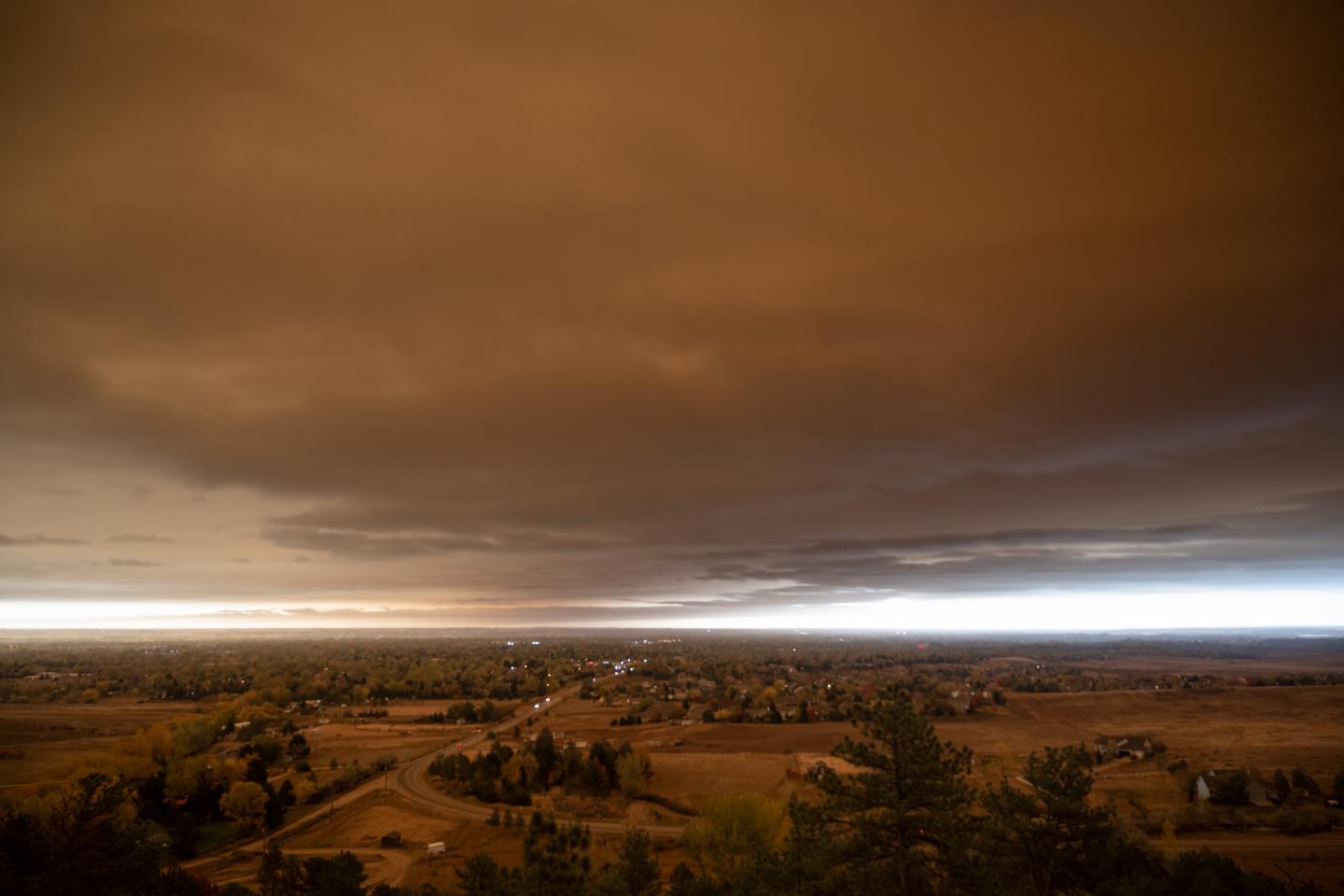 plume from Cameron Peak, East Troublesome wildfires