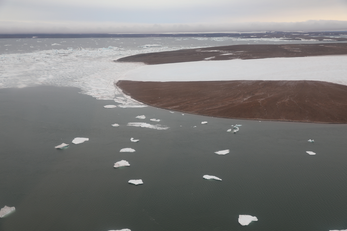 Melting ice caps on the islands of Severnaya Zemlya