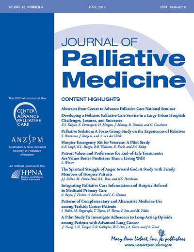 <I>Journal of Palliative Medicine</I>