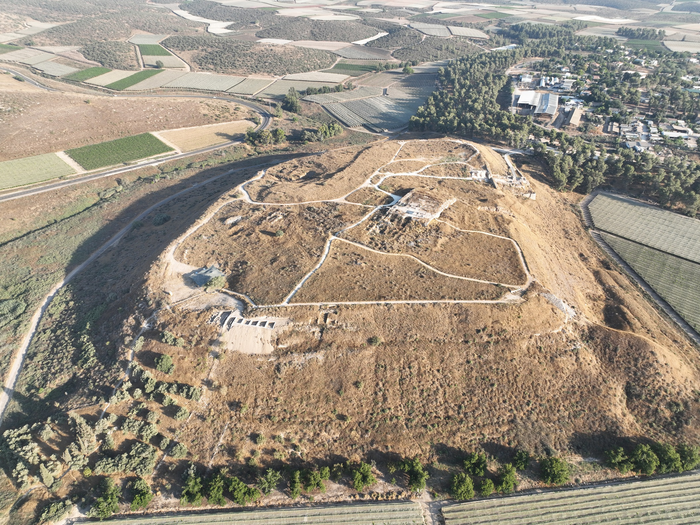 Aerial view of Tel Lachish (Credit: Emil Aladjem).