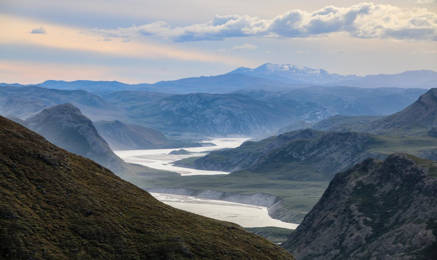 Isortoq River with meltwater from Isunnguata Sermia Glacier Greenland