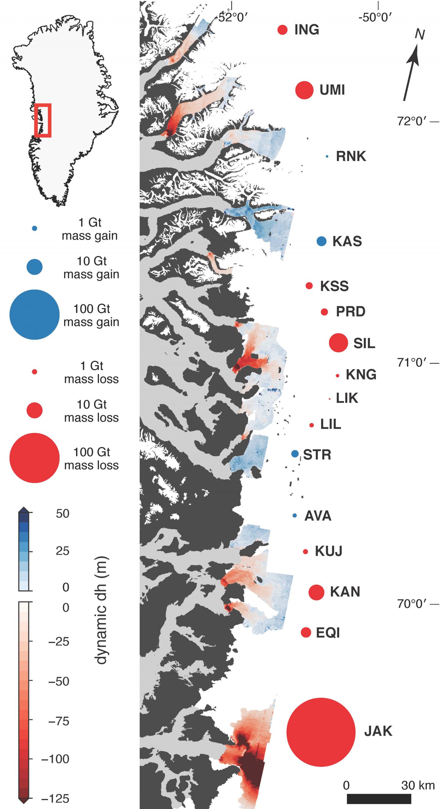 Glacier Mass Loss Graphic