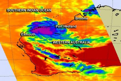NASA Infrared View of Tropical Cyclone Peta