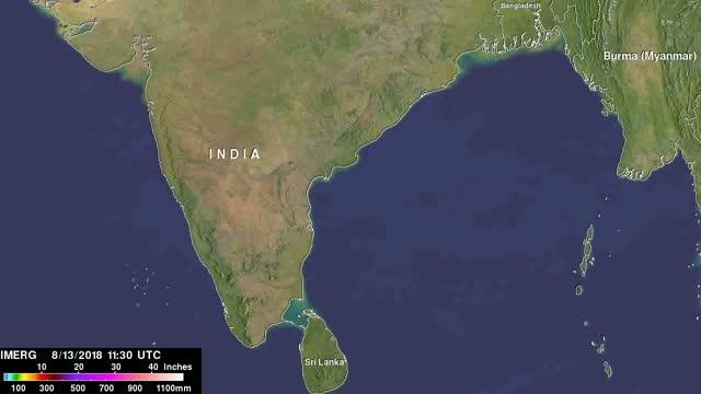 IMERG Video of Rainfall Over India