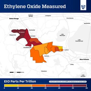 Ethylene oxide levels detected in Louisiana