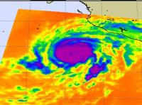 Infrared NASA Satellite View of Hurricane Bud