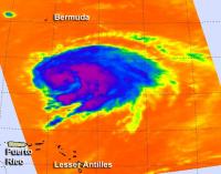NASA AIRS Image of Hurricane Leslie
