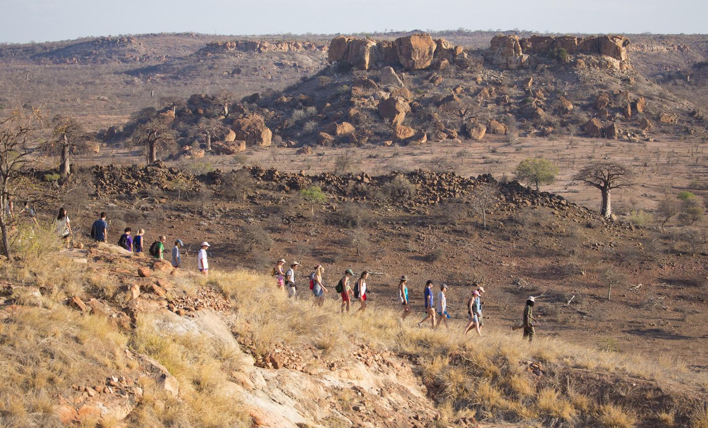 Students and Instructors Doing Fieldwork