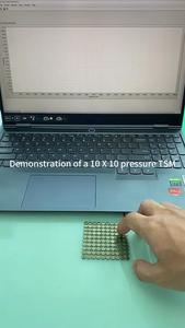 Movie S2. Demonstration of the 10 × 10 non-stretchable pressure TSM