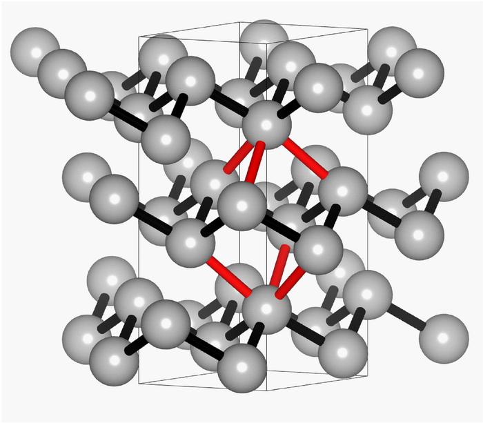 Illustration of the crystal structure of antimony